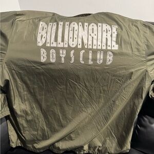 Billionaire Boys Club Olive Green Logo Zip Jacket